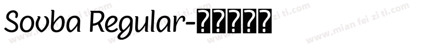 Sovba Regular字体转换